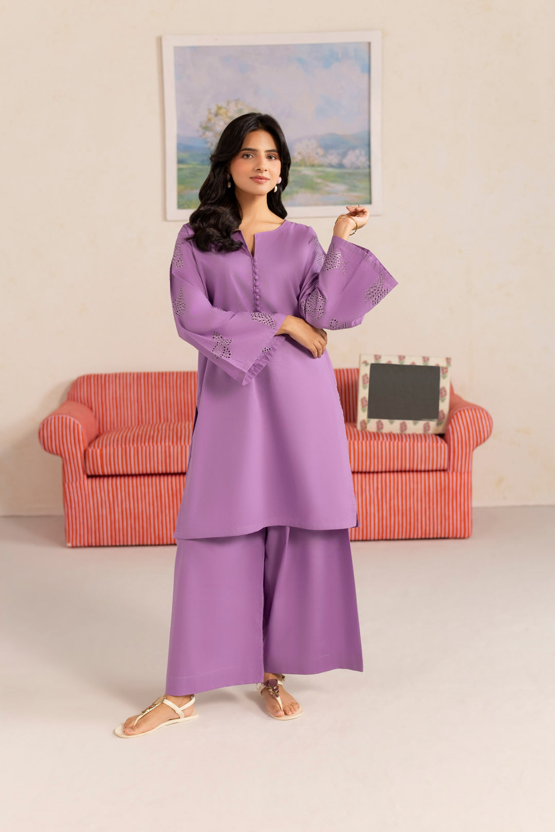 LILAC L006 - 2PC EMBROIDERED