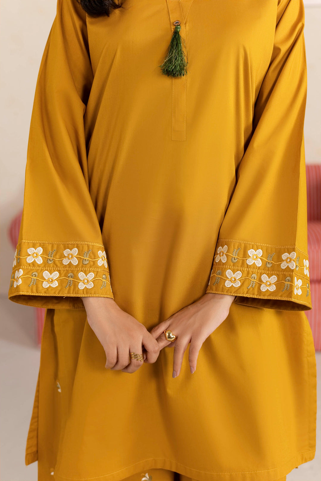 MUSTARD MD004 - 2PC EMBROIDERED