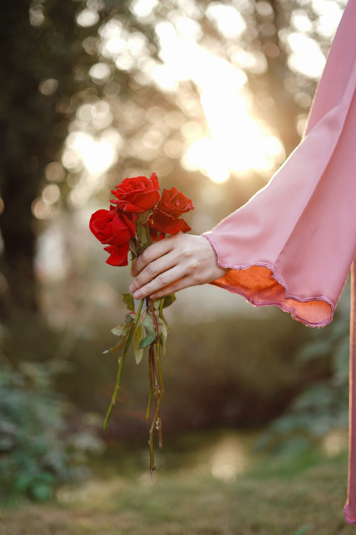 2PC Linen Solid TP08 - Tea Pink