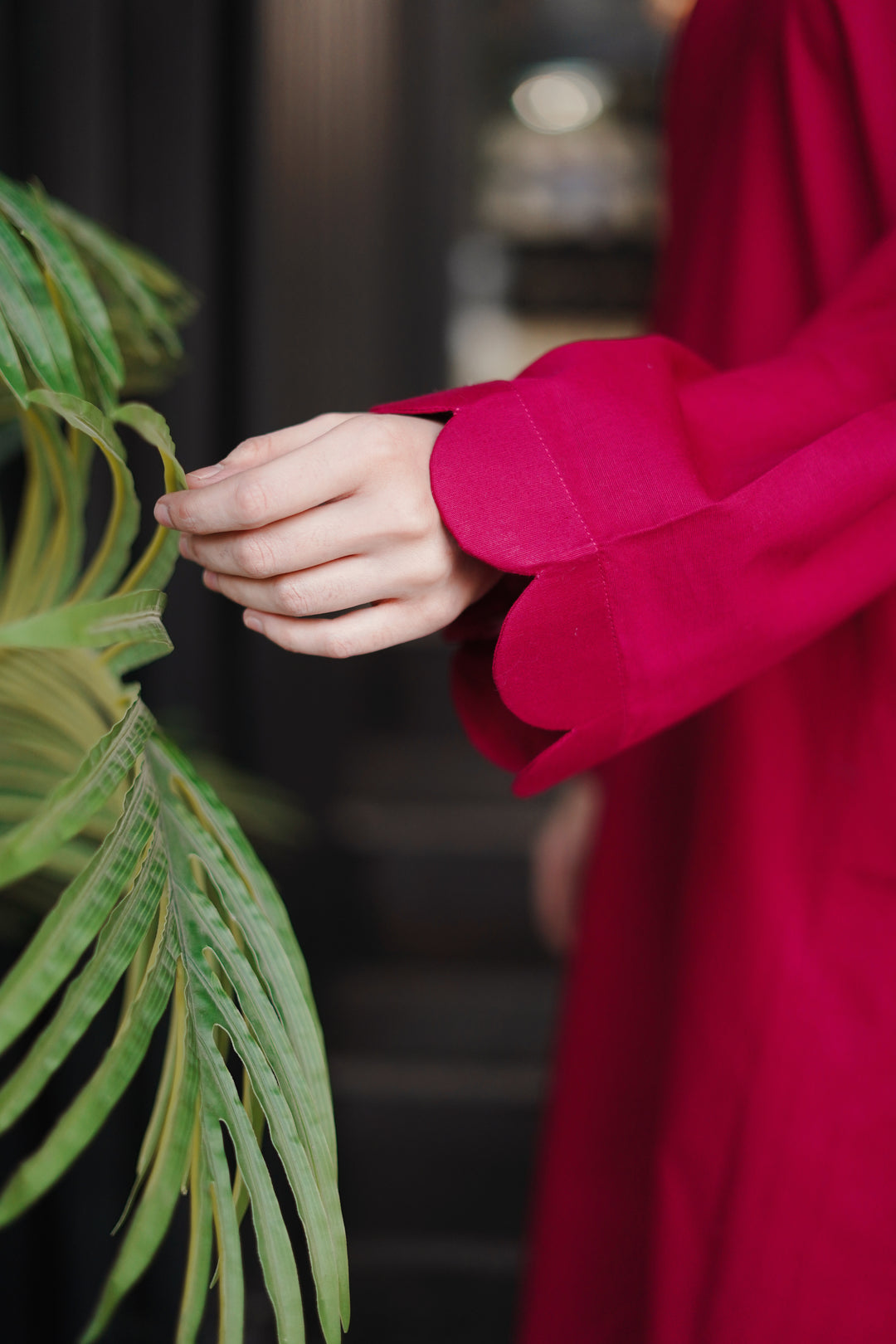 2PC Linen Solid PS09 - Plum