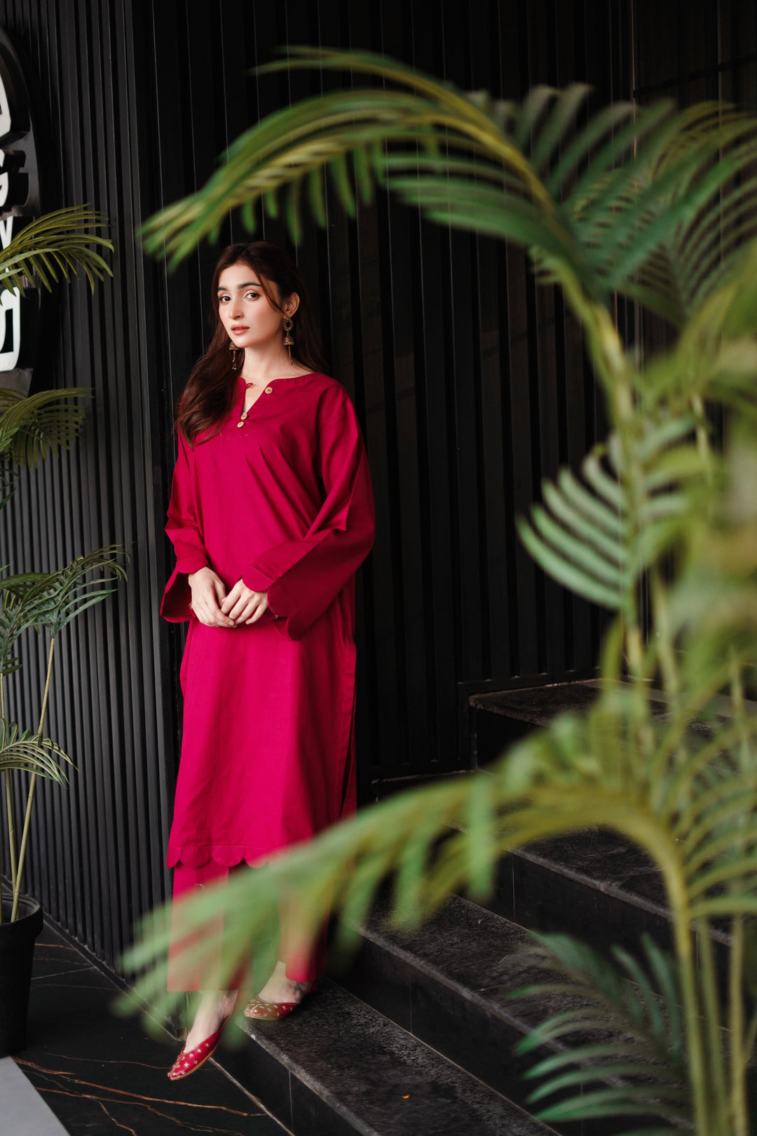 2PC Linen Solid PS09 - Plum