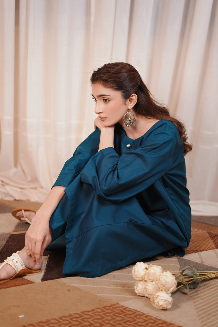 2PC Linen Solid TS03 - Teal