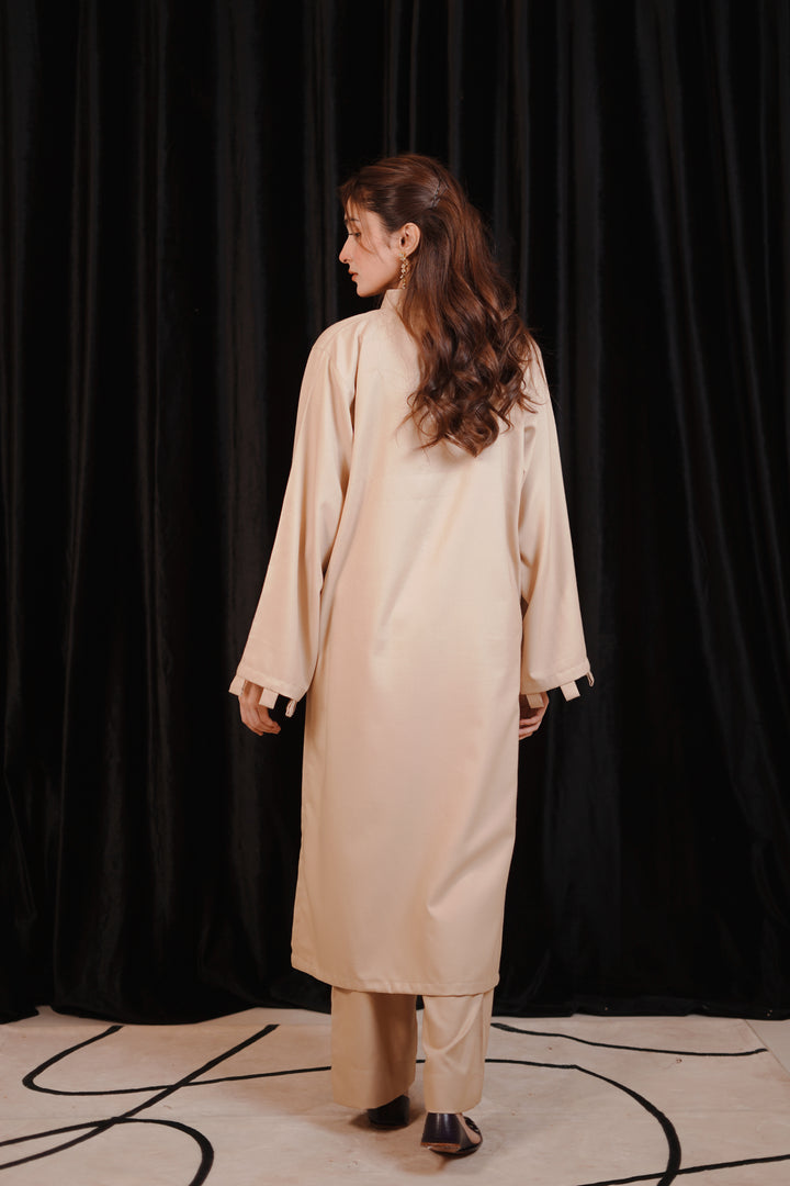 2PC Linen Solid CS05 - Camel