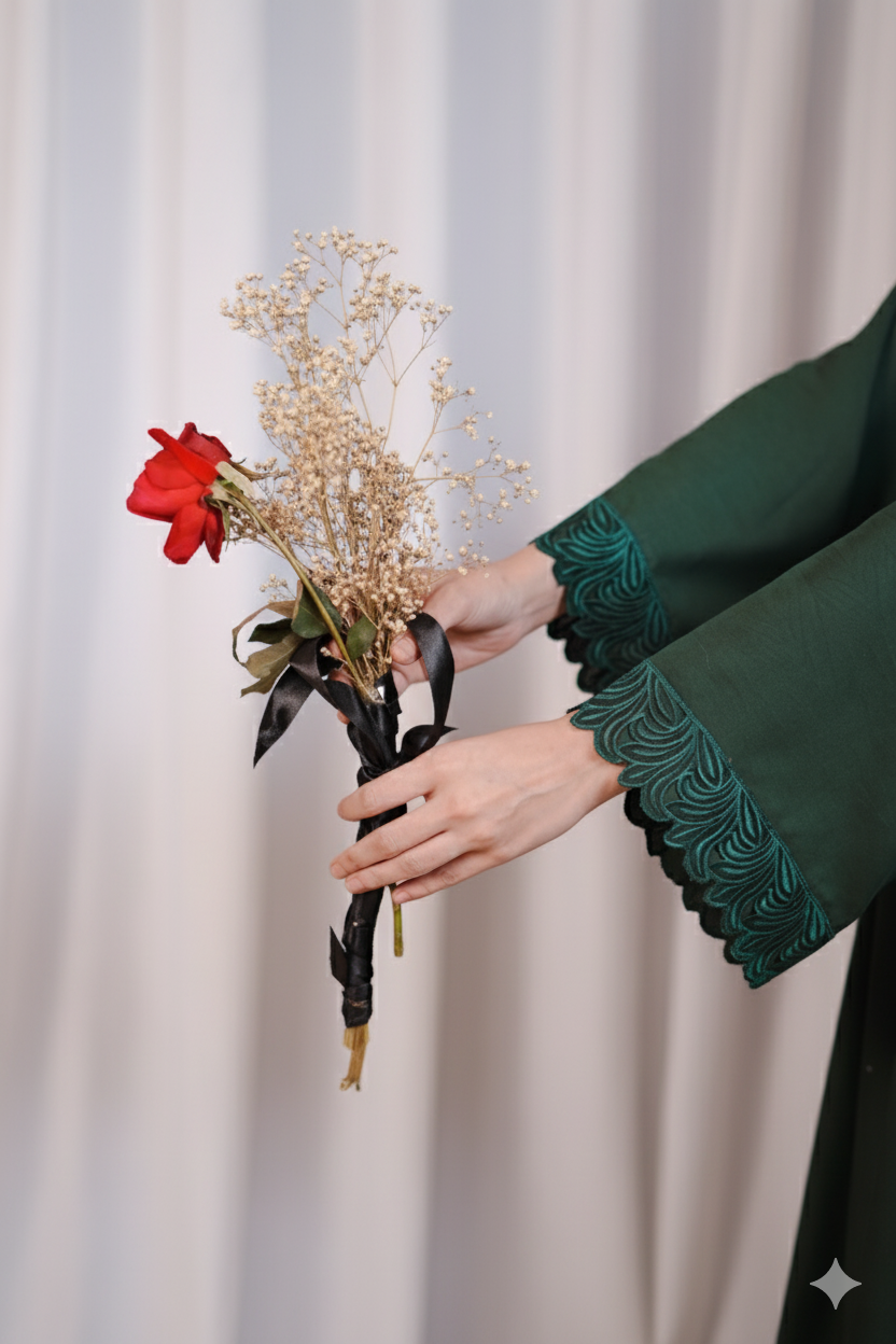 2PC Linen Solid GS06 - Green