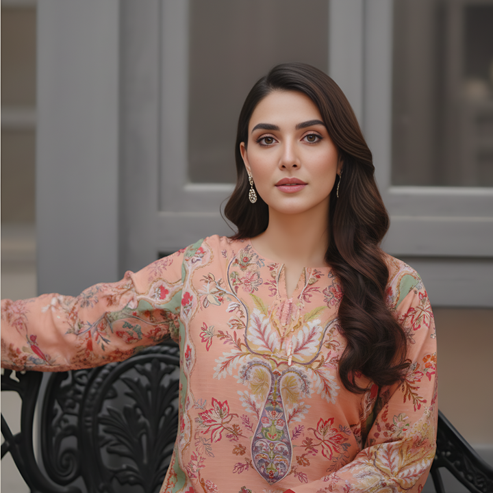 2PC PEACHY PINK KHADDAR - 04