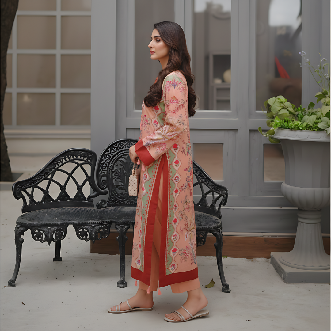 2PC PEACHY PINK KHADDAR - 04