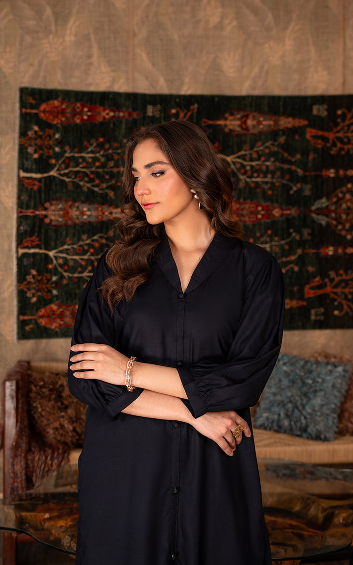 2PC STITCHED - BLACK SOLID SB6