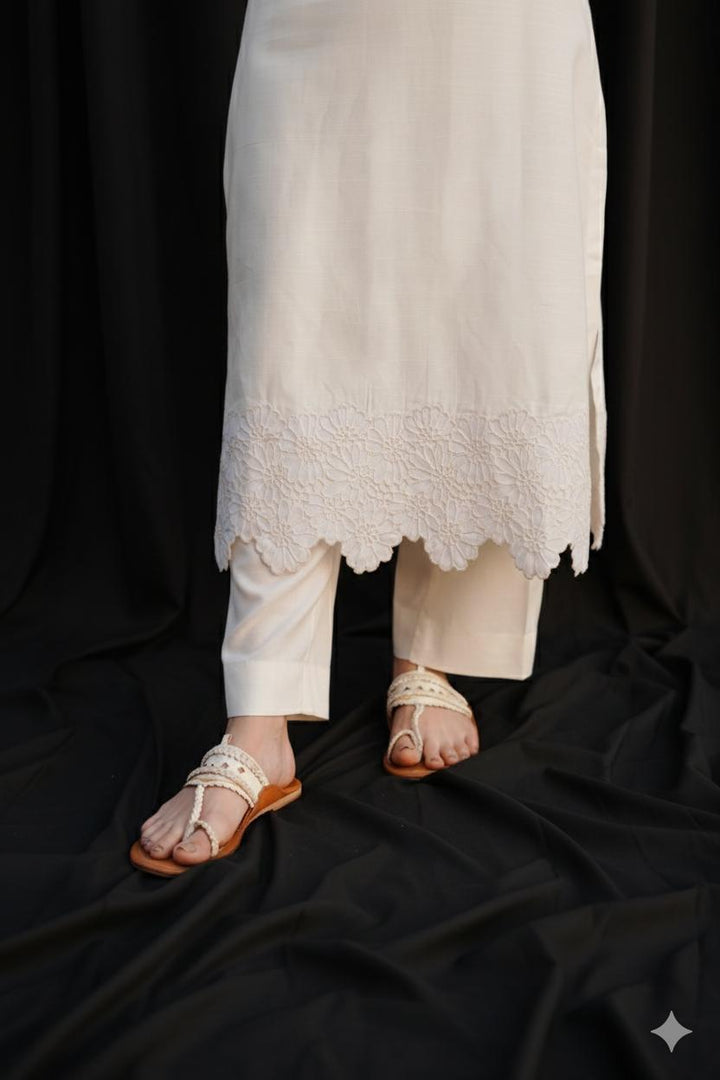 2PC LINEN SOLID OS02 - OffWhite