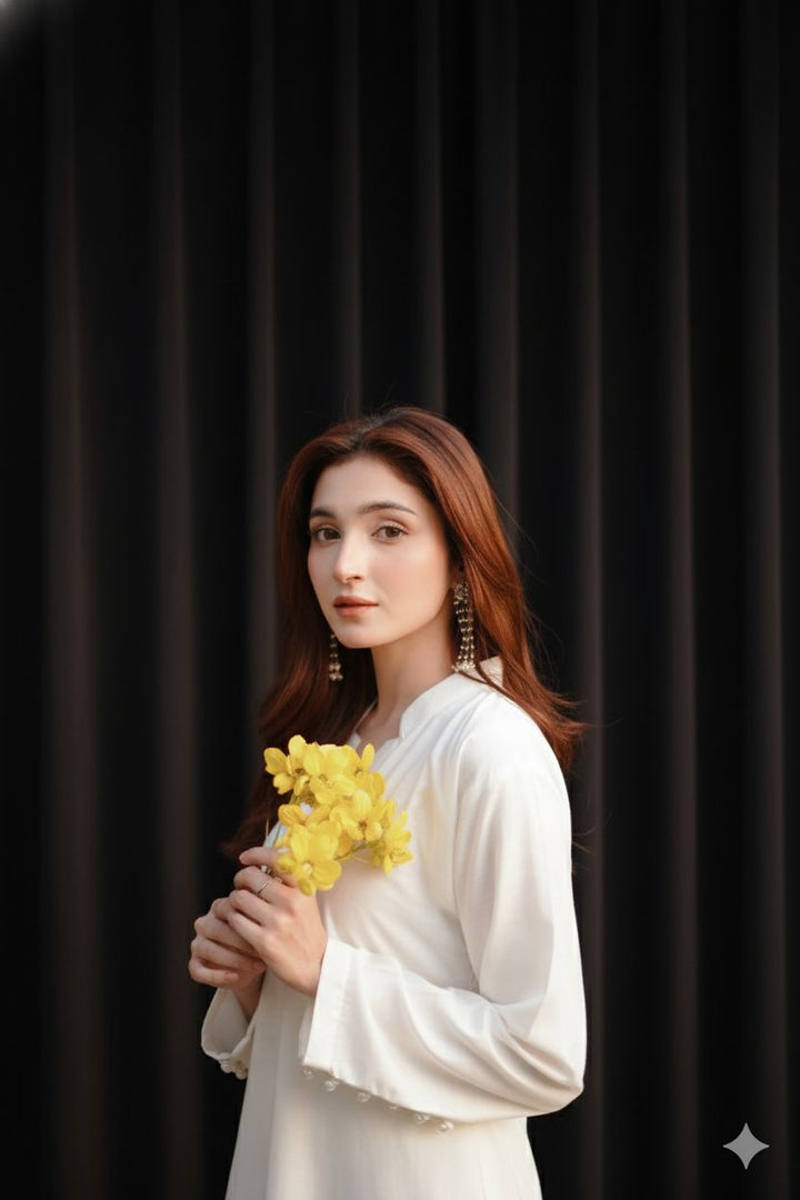 2PC LINEN SOLID OS02 - OffWhite