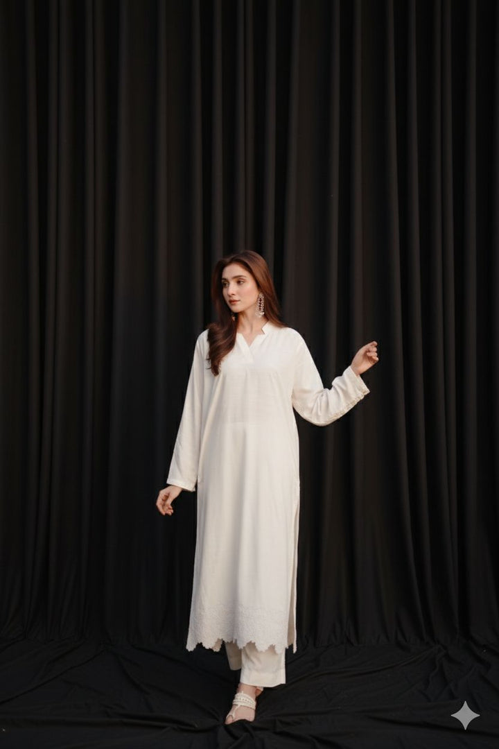 2PC LINEN SOLID OS02 - OffWhite