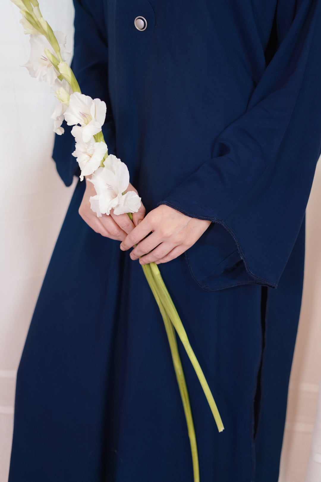 2PC Linen Solid NB10 - Navy Blue