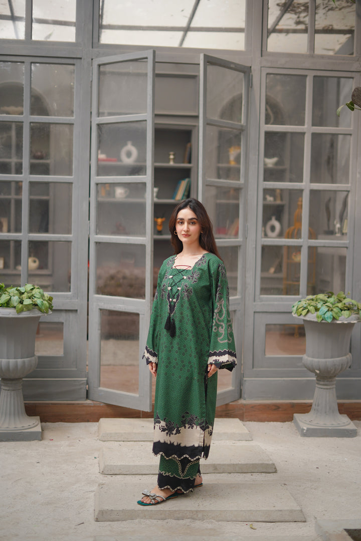 2PC GREEN KHADDAR - 05