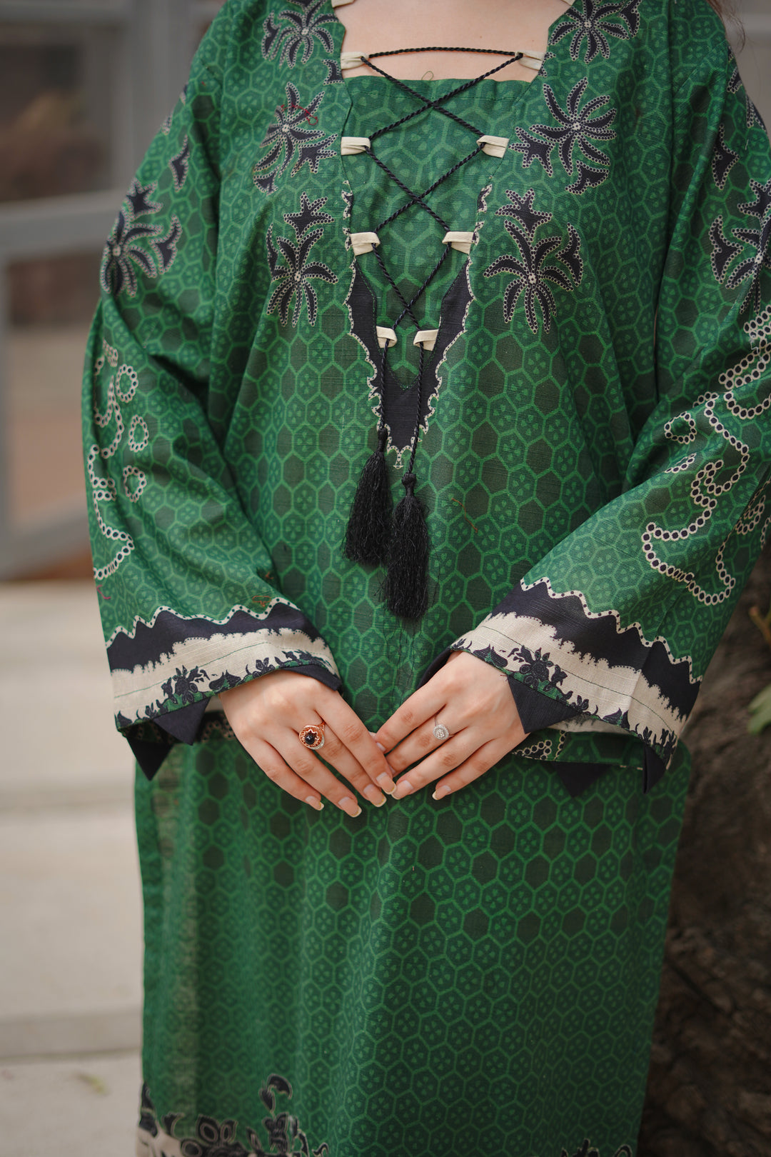 2PC GREEN KHADDAR - 05