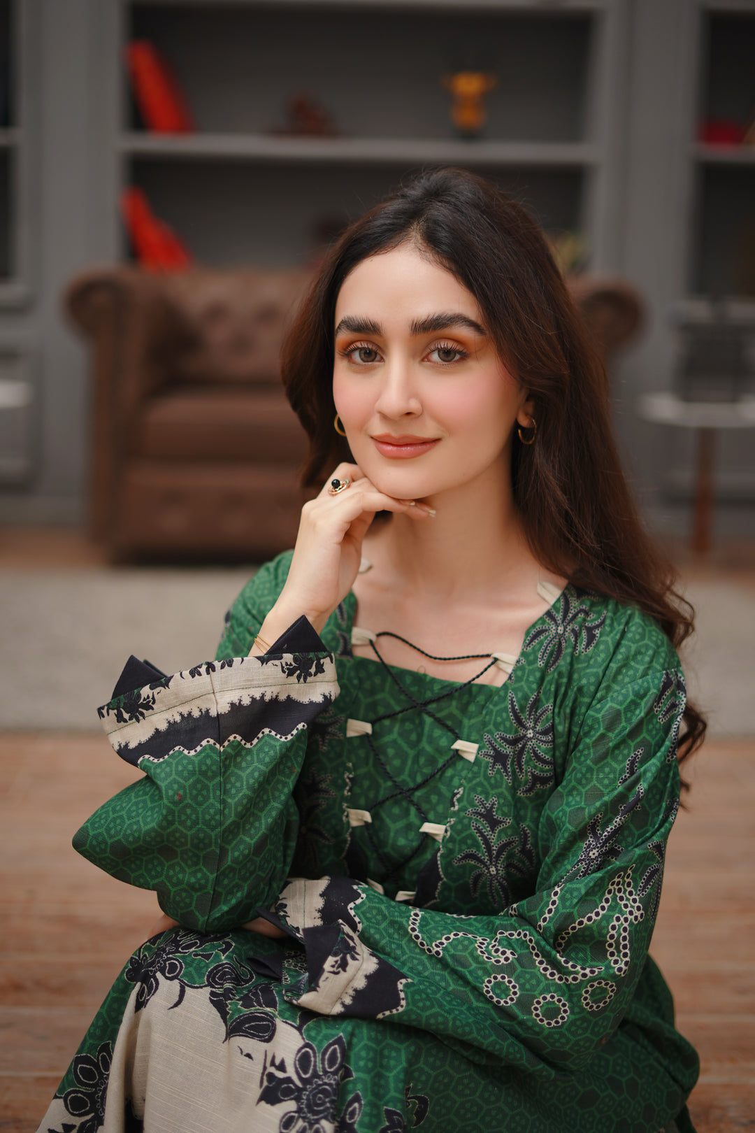 2PC GREEN KHADDAR - 05