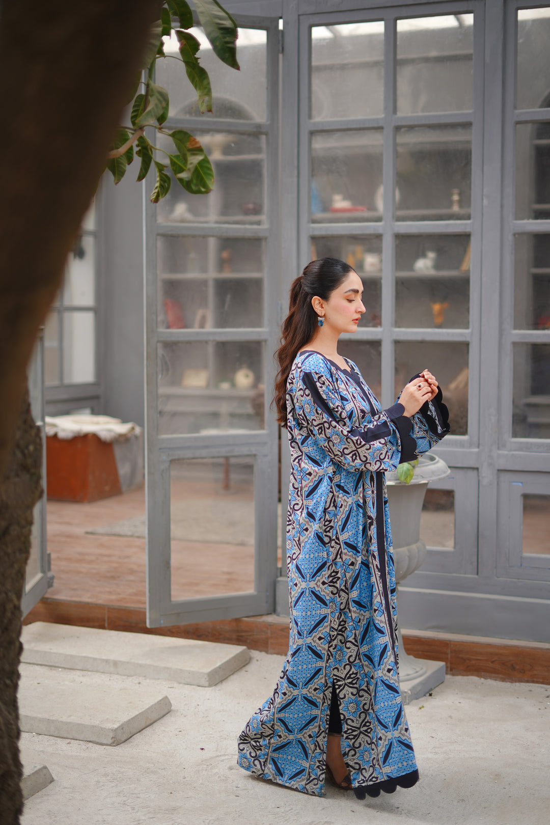 1PC KAFTAAN / KF-BLU-12