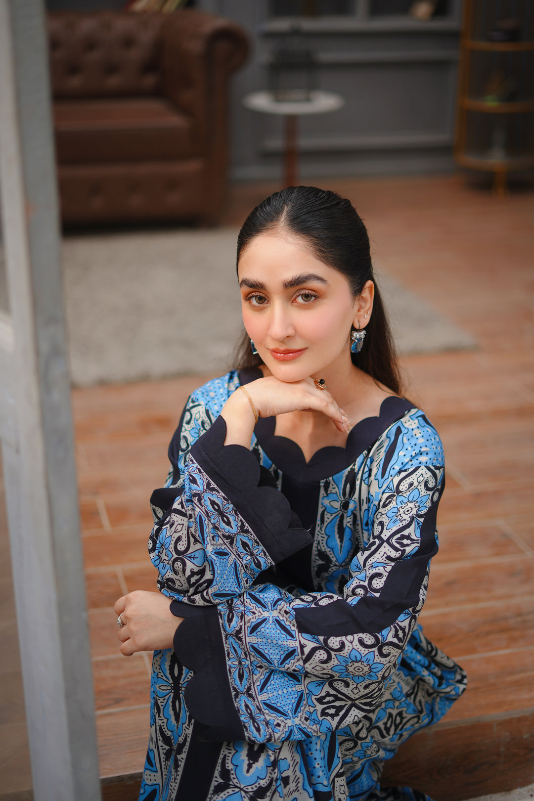 1PC KAFTAAN / KF-BLU-12