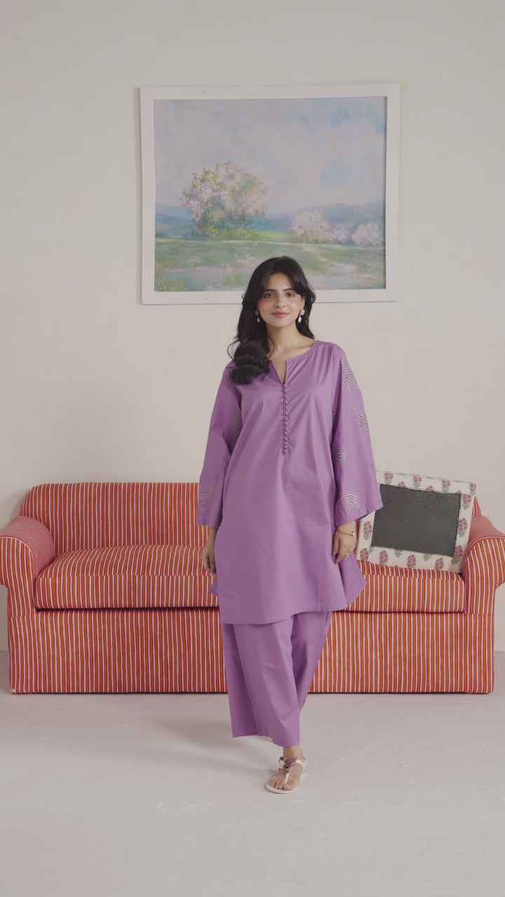 LILAC L006 - 2PC EMBROIDERED