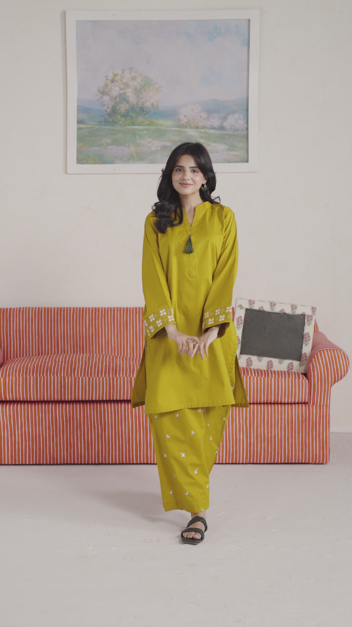 MUSTARD MD004 - 2PC EMBROIDERED